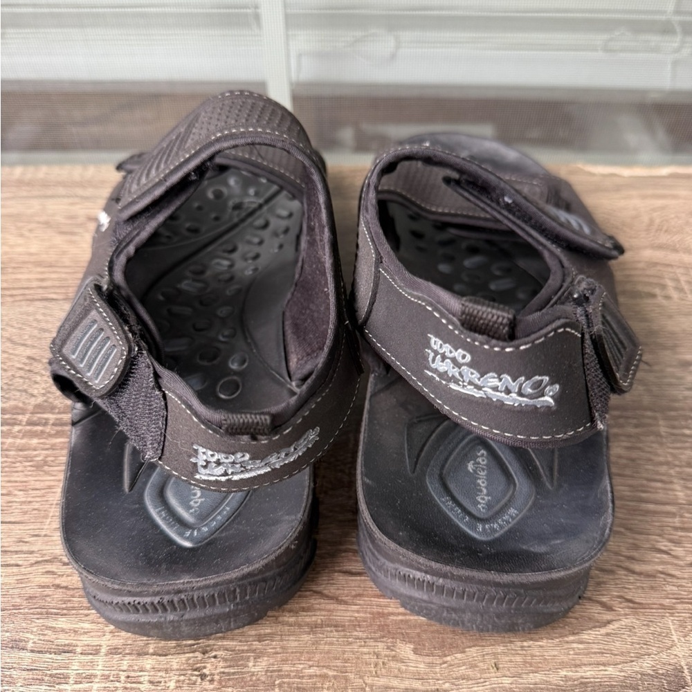 Men’s Black Sport Aqualetas Sandals Size 9 – Adjustable Straps, Comfort Sole ECU - Picture 5 of 8